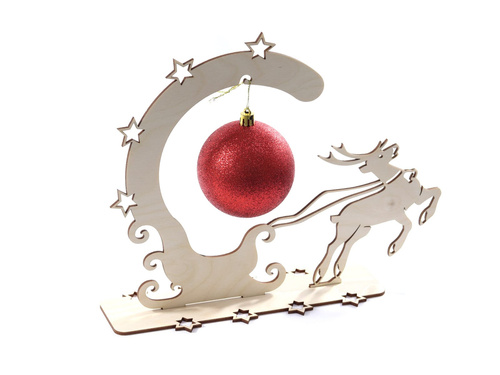 Stojak na bombkę z reniferem - 23 cm - 1 szt.