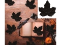 Czarne liście na Halloween - 24 szt.