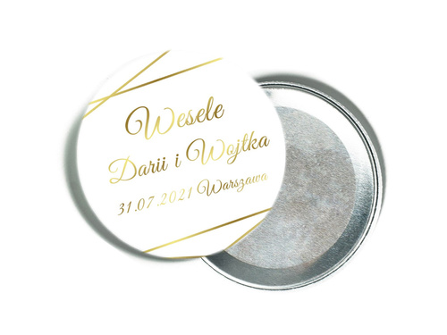 Personalizowane podziękowanie z magnesem na Wesele - 12 szt.