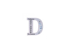 Litera D 3D mała na Dzień Dziadka