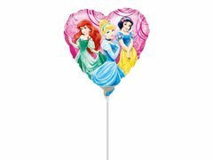 Balon foliowy do patyka Princess - 23 cm - 1 szt