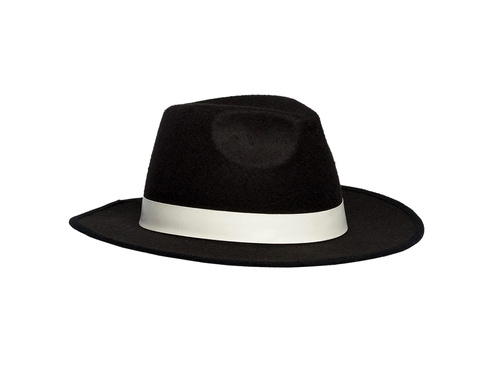 Kapelusz gangstera czarny Deluxe - 1 szt.