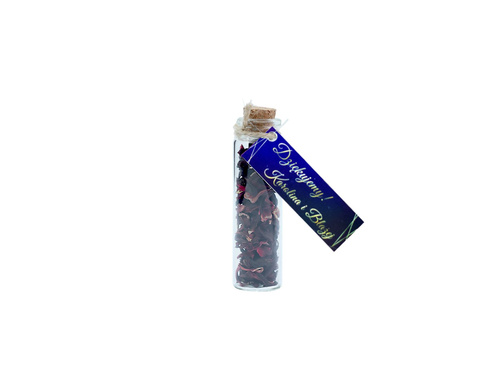 Personalizowane podziękowania dla gości - szklane buteleczki - 6 kpl.