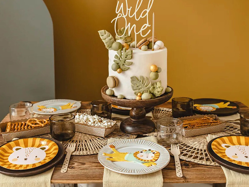 Talerzyki papierowe Lew - 18 cm - 6 szt.