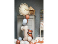 Balon foliowy stojący cyfra 1 z misiem - 81 cm - 1 szt.