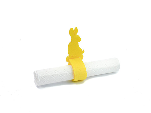 Serwetniki ze wzorem świątecznym - Zajączek Wielkanocny - 21 cm - 4 szt.