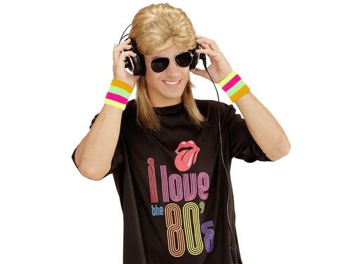 Peruka męska blond Disco + okulary