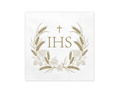Serwetki komunijne IHS - 33 cm - 12 szt.