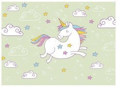 Dekoracyjny opłatek tortowy Jednorożec - A4