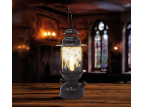Lampion Zombie ze świeczką LED na Halloween - 30 cm - 1 szt.