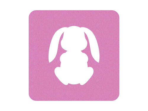 Podstawka kwadratowa pod kubek - Zajączek - 10 cm - 4 szt.