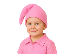 Czapka skrzata dla dziecka - różowa - 1 szt.