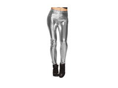 Legginsy metaliczne srebrne