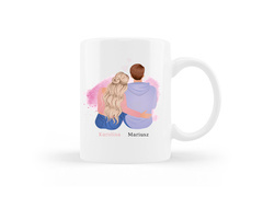 Kubek personalizowany z imionami na Walentynki - 330ml