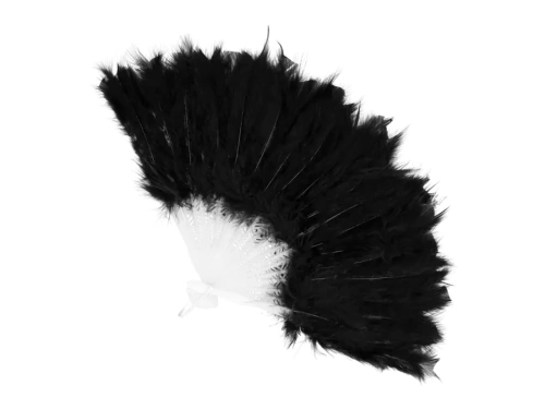 Wachlarz z piór czarny - 1 szt.