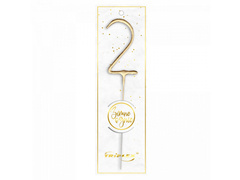 Zimne ognie cyferka 2 złota - 1 szt.