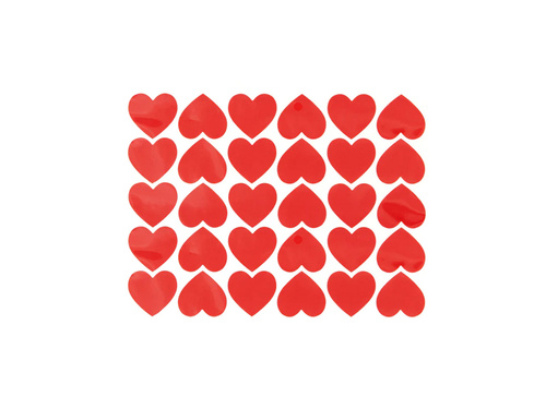 Naklejki walentynkowe Serca czerwone - 30 szt.