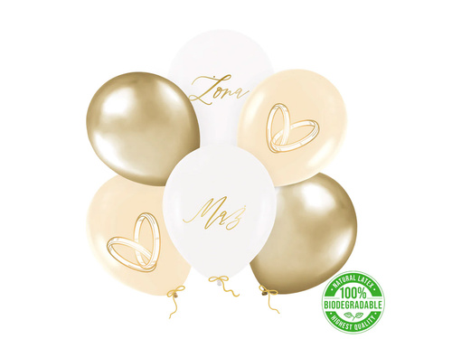 Zestaw balonów lateksowych na Wesele - 30 cm - 6 szt.
