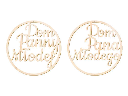 Duże zawieszki obręcze drewniane - 29 cm - 2 szt.