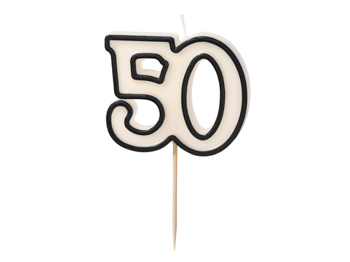Świeczka na 50-tke - 5,5 cm - 1 szt.