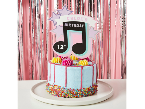 Topper papierowy personalizowany na tort - 25cm x 17cm -1 szt.