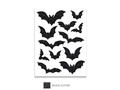 Brokatowe naklejki Nietoperze na Halloween - 1 szt.
