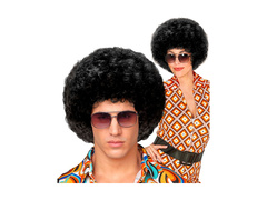 Czarna peruka afro disco z lat 70.