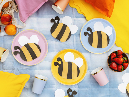 Serwetki urodzinowe Pszczółka - 16x15 cm - 12 szt.