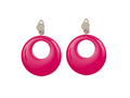 Kolczyki klipsy różowe neonowe