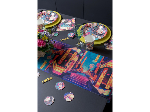 Bieżnik czarny Manga - 30 cm x 5 m - 1 szt.