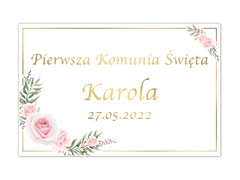 Plakat komunijny personalizowany - I Komunia Święta - 90x60 cm