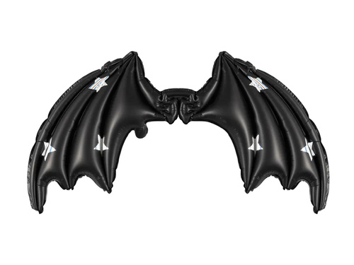 Balon foliowy Skrzydła Nietoperza czarne - 85 x 50 cm - 1 szt.