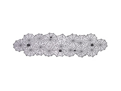 Bieżnik halloweenowy Pajęczyna - 45x183 cm - 1 szt.