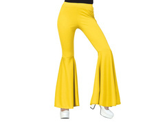 Spodnie dzwony żółte