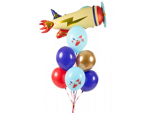 Zestaw balonów lateksowych Samolocik - 30 cm - 6 szt.