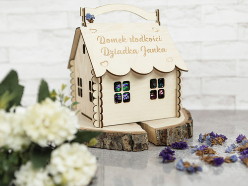 Domek na słodycze z imieniem na Dzień Dziadka - 1 szt.