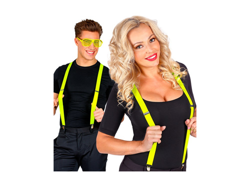 Neonowe żółte szelki disco