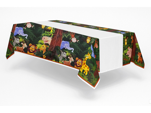 Obrus urodzinowy Safari - 108 x 180 cm - 1 szt.