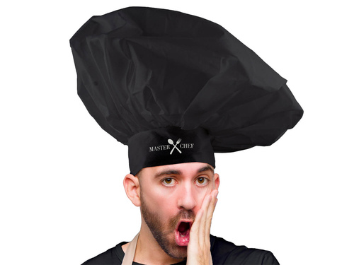 Czapka Kucharz Master Chef XL czarna - 1 szt.