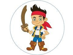 Dekoracyjny opłatek tortowy Jake i Piraci z Nibylandii - 20 cm