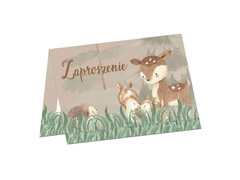 Zaproszenia urodzinowe Leśne Zwierzątka - 6 szt.