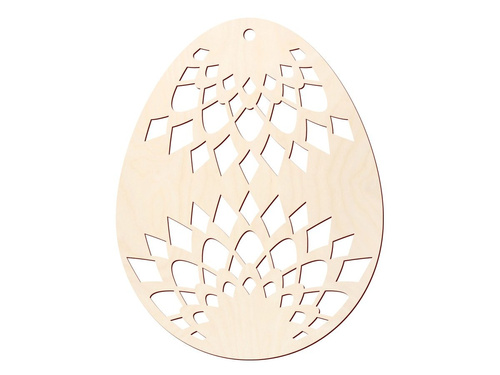 Zawieszka drewniana Jajko - 10 cm - 1 szt.