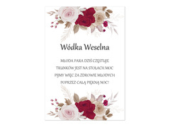 Etykiety na butelkę z Wódką Weselną - 9 szt.