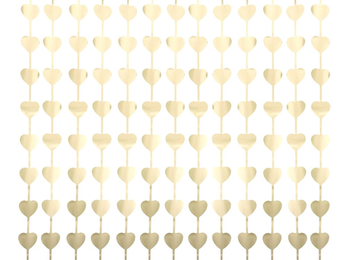 Kurtyna Serca matowa złota - 100 x 200 cm
