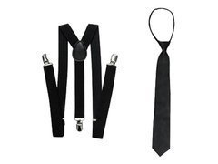 Zestaw lata 20 dla mężczyzny czarny