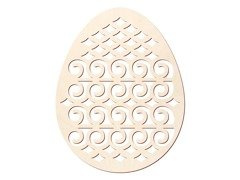 Zawieszka drewniana Jajko - 10 cm - 1 szt.