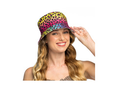 Kapelusz typu bucket Leopard art