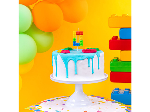 Świeczka cyferka Klocki - 0 - 1 szt.