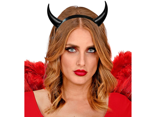 Opaska czarne rogi diabełka - 1 szt.
