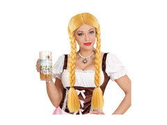 Blond peruka bawarka z warkoczami